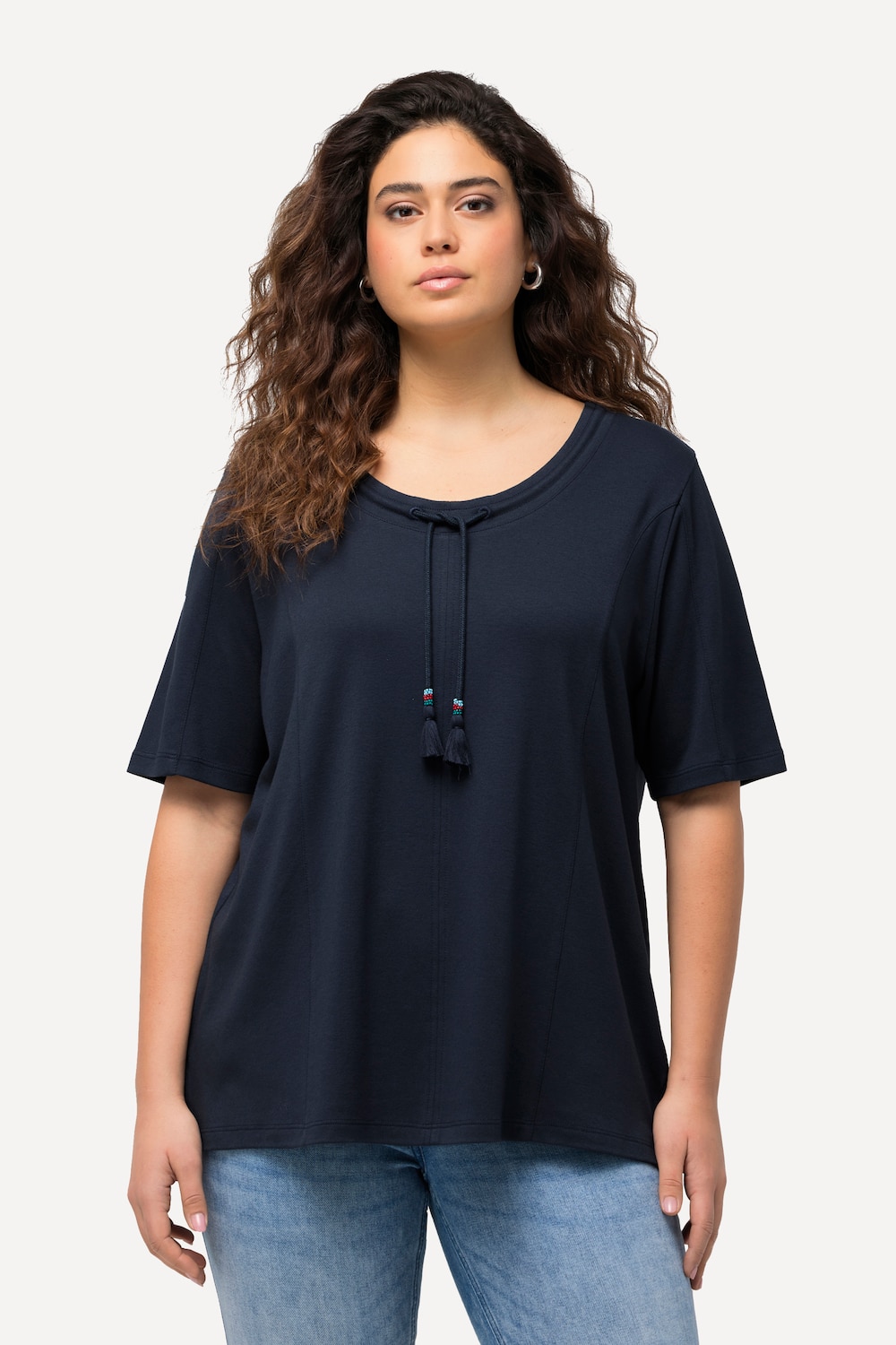 Große Größen Sweatshirt, Damen, blau, Größe: 46/48, Baumwolle/Synthetische Fasern, Ulla Popken