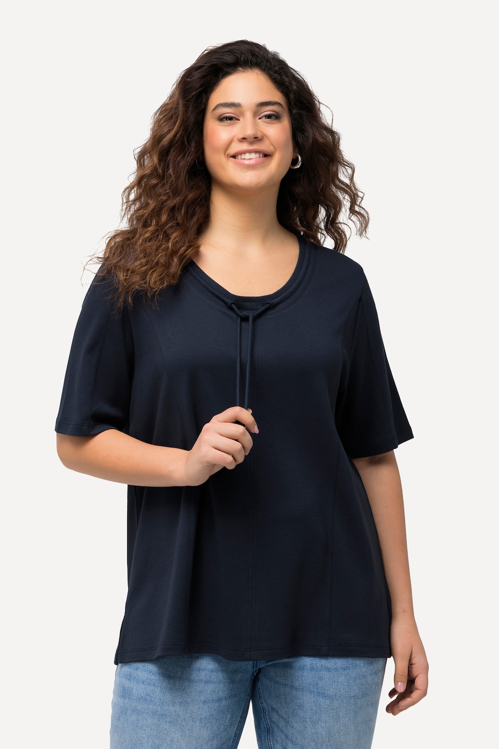 Große Größen Sweatshirt, Damen, blau, Größe: 46/48, Baumwolle/Synthetische Fasern, Ulla Popken