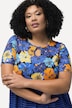 Floral Top Print Empire A-line Pocket Knit Dress