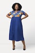 Floral Top Print Empire A-line Pocket Knit Dress