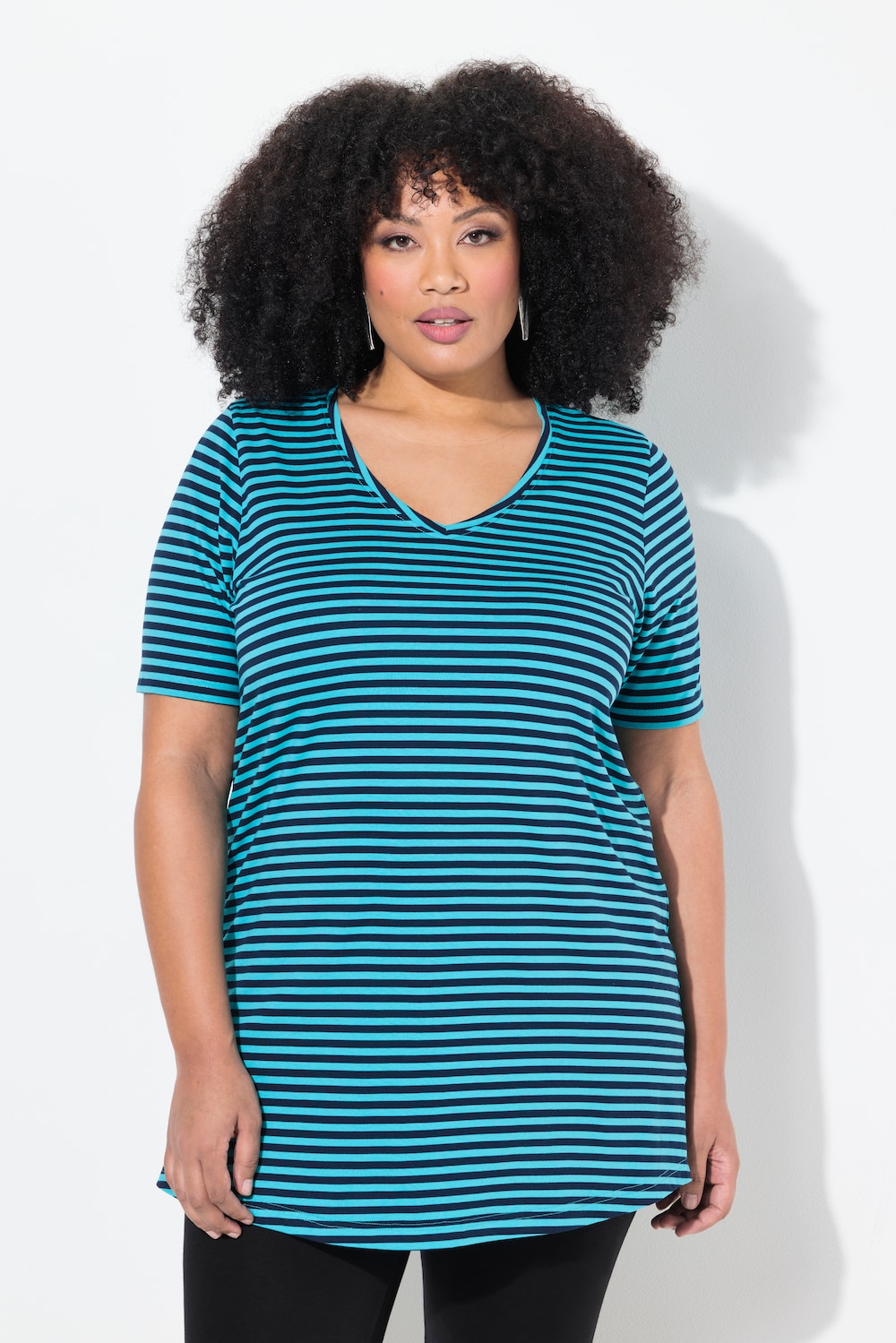 Große Größen Longshirt, Damen, türkis, Größe: 62/64, Baumwolle, Ulla Popken