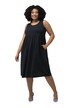 Žerzejové šaty, kapsy, A střih, kulatý výstřih, bez rukávů