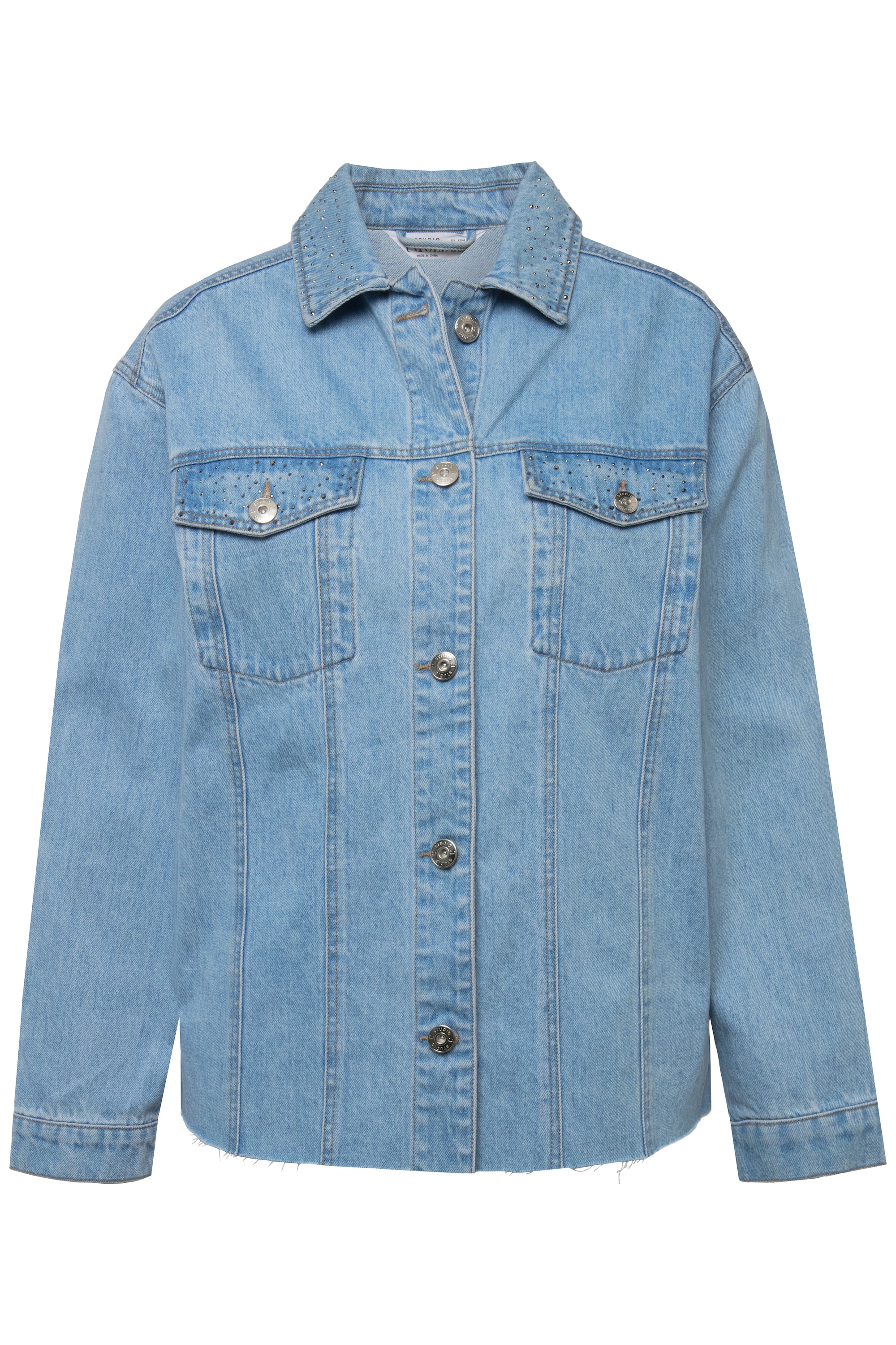 Studio Untold Damen große Größen Jeansjacke Boxy Shape