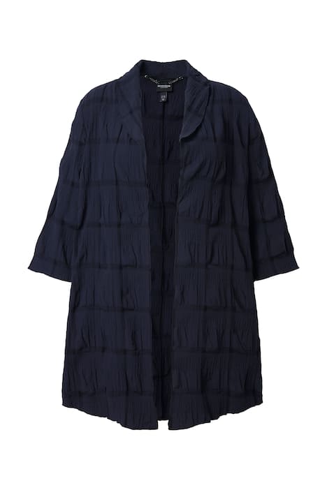 Bunda, 3D struktura, A střih, výstřih do V, 3/4 rukávy