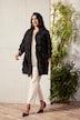 Jacke, 3D-Struktur, A-Linie, V-Ausschnitt, 3/4-Arm