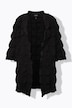 Jacke, 3D-Struktur, A-Linie, V-Ausschnitt, 3/4-Arm