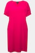 Kleid, Leinenmix, Oversized, V-Ausschnitt, Halbarm