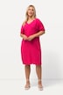 Kleid, Leinenmix, Oversized, V-Ausschnitt, Halbarm