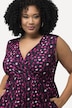 Matte Jersey Dot Print Empire Tank A-line Pocket Dress