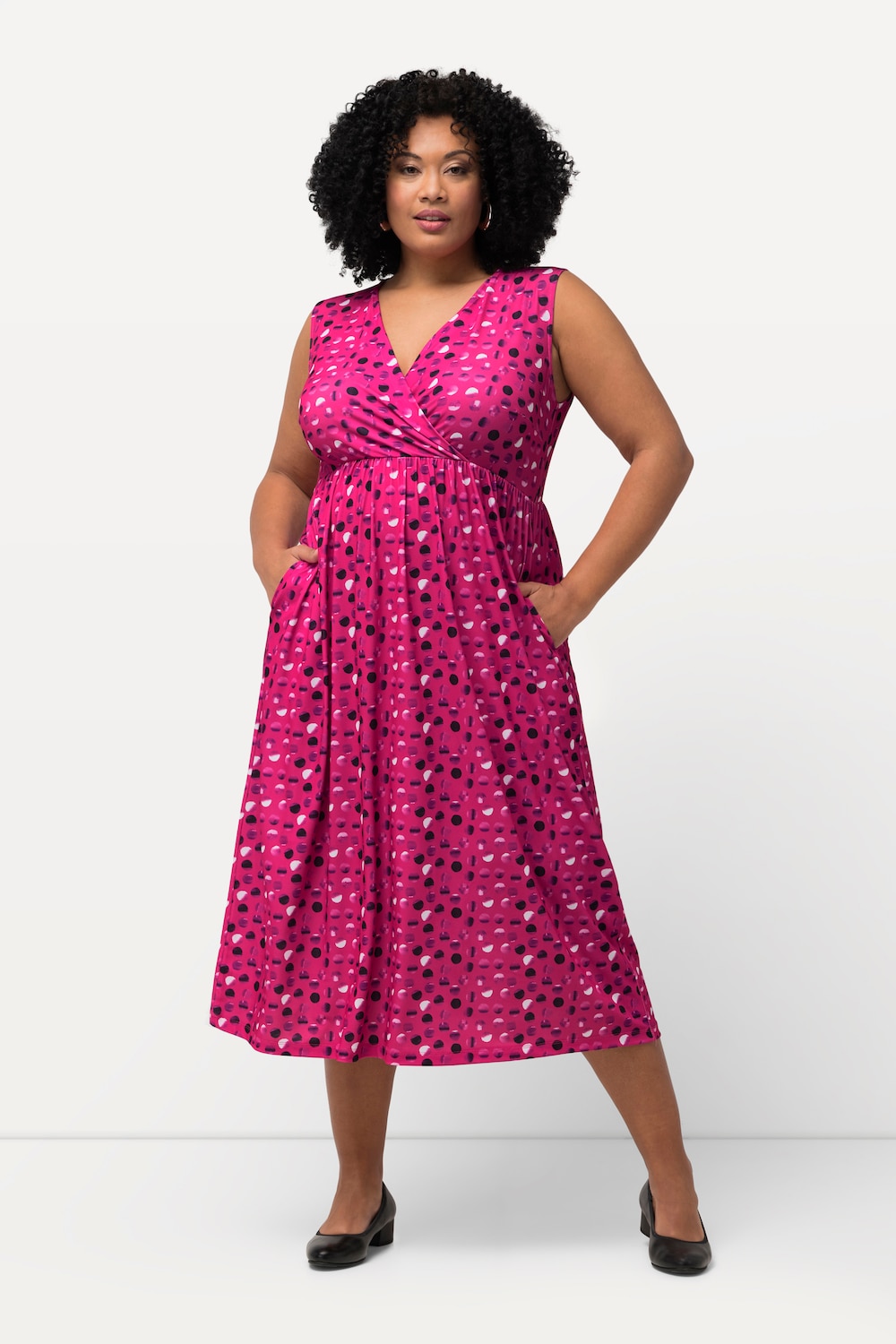 Große Größen Jerseykleid, Damen, rosa, Größe: 62/64, Polyester, Ulla Popken