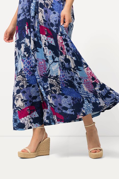 Salopette Femme été - Coupe Ample à Jambes Larges - Sans Manches - Tissu Léger Type Lin - Bretelles Réglables - Bleu Marine