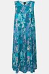 Patch Print Sleeveless Maxi Dress