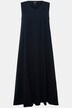 Robe maxi en jersey, sans manches. Silhouette en A évasée et décolleté en V.