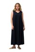 Žerzejové maxi šaty, A střih, výstřih do V, bez rukávů