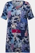 T-shirt, patchprint, A-lijn, tuniekhalslijn, halve mouwen