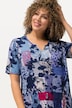 T-shirt, patchprint, A-lijn, tuniekhalslijn, halve mouwen