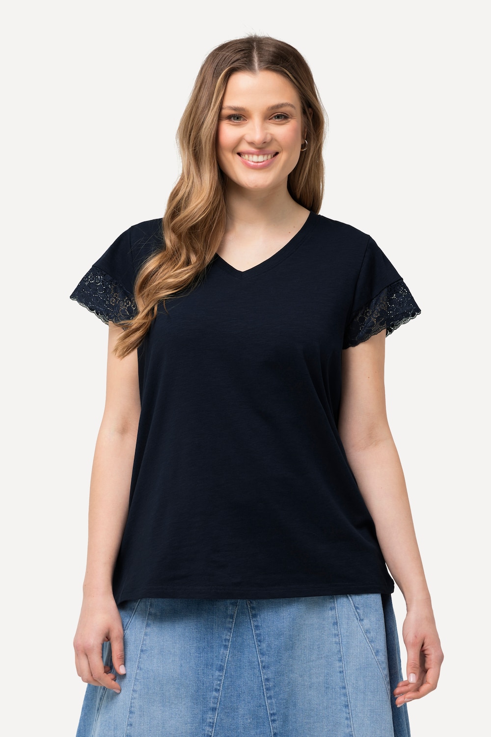 Große Größen T-Shirt, Damen, blau, Größe: 58/60, Viskose, Ulla Popken