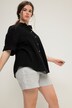 Oversized Short Sleeve Muslin Blouse