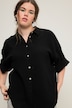 Oversized Short Sleeve Muslin Blouse