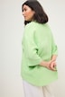Bluse, oversized, Musselin, Hemdkragen, Halbarm