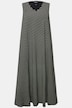 Jersey-Maxikleid, A-Linie, V-Ausschnitt, ärmellos
