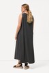 Jersey-Maxikleid, A-Linie, V-Ausschnitt, ärmellos