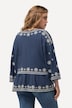 Bluse-kaftan, broderi, åpen fasong, lange ermer