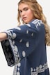 Bluse-kaftan, broderi, åpen fasong, lange ermer