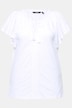 T-Shirt, Zierlitze, Tunika-Ausschnitt, Flügel-Halbarm