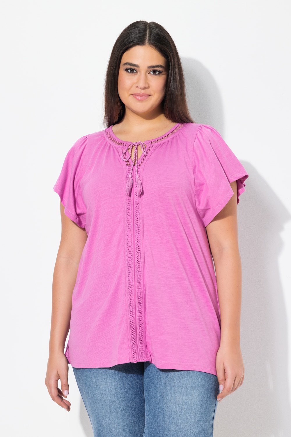 Große Größen T-Shirt, Damen, rosa, Größe: 54/56, Baumwolle, Ulla Popken