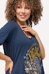T-shirt, pailletten, classic, V-hals, halve mouwen