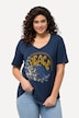 T-shirt, pailletten, classic, V-hals, halve mouwen