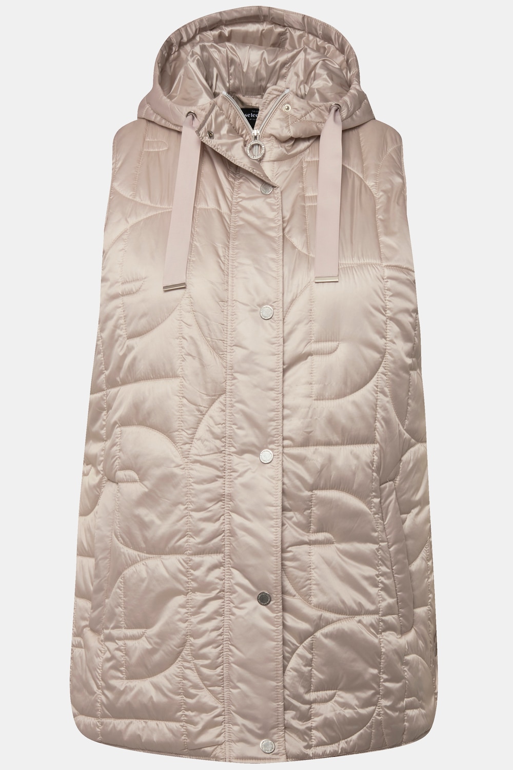 Stora storlekar Quiltad väst, Dam, beige, storlek: 46/48, Polyester/Syntetfibrer, Ulla Popken