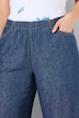 Culotte, mezcla de lino, pernera ancha, cintura elástica