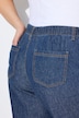 Culotte, mezcla de lino, pernera ancha, cintura elástica