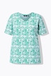 T-shirt, bloemenprint, tuniekhals, V-hals, halve mouwen