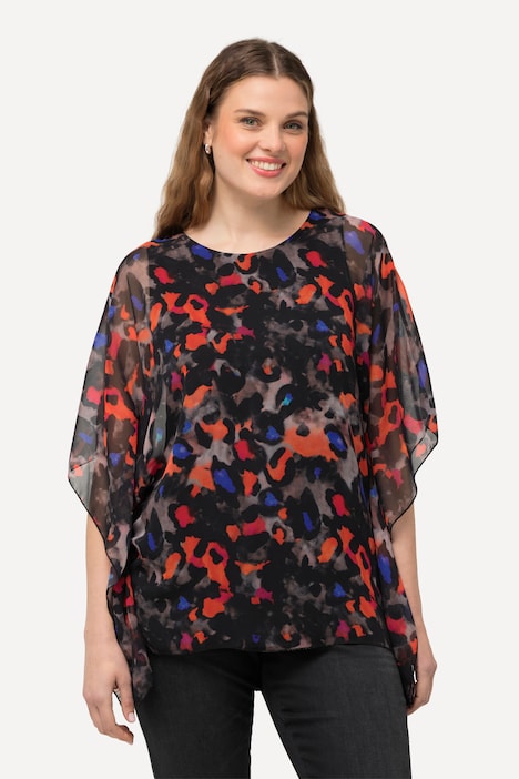 Colorful Leopard Layered Chiffon Blouse | all Blouses | Blouses