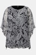 Bluse, i to lag, oversized, rund hals, halve ermer