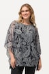 Bluse, i to lag, oversized, rund hals, halve ermer
