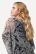Bluse, i to lag, oversized, rund hals, halve ermer