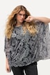 Bluse, i to lag, oversized, rund hals, halve ermer