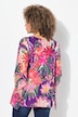 Bluse, i to lag, oversized, rund hals, halve ermer