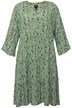 Midi šaty, květovaný potisk, tunikový výstřih, krátké rukávy