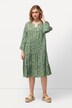 Midikleid, floraler Druck, Tunika-Ausschnitt, Halbarm