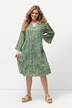 Midikleid, floraler Druck, Tunika-Ausschnitt, Halbarm