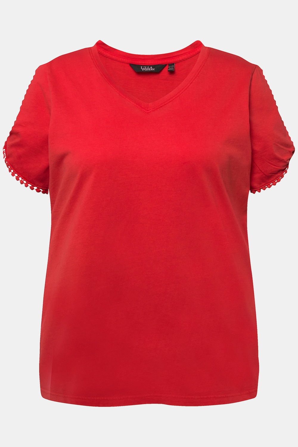 Stora storlekar T-shirt, Dam, röd, storlek: 46/48, Bomull, Ulla Popken