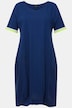Sukienka midi, mieszanka lnu, dekolt w szpic, kimonowy rękaw 1/2