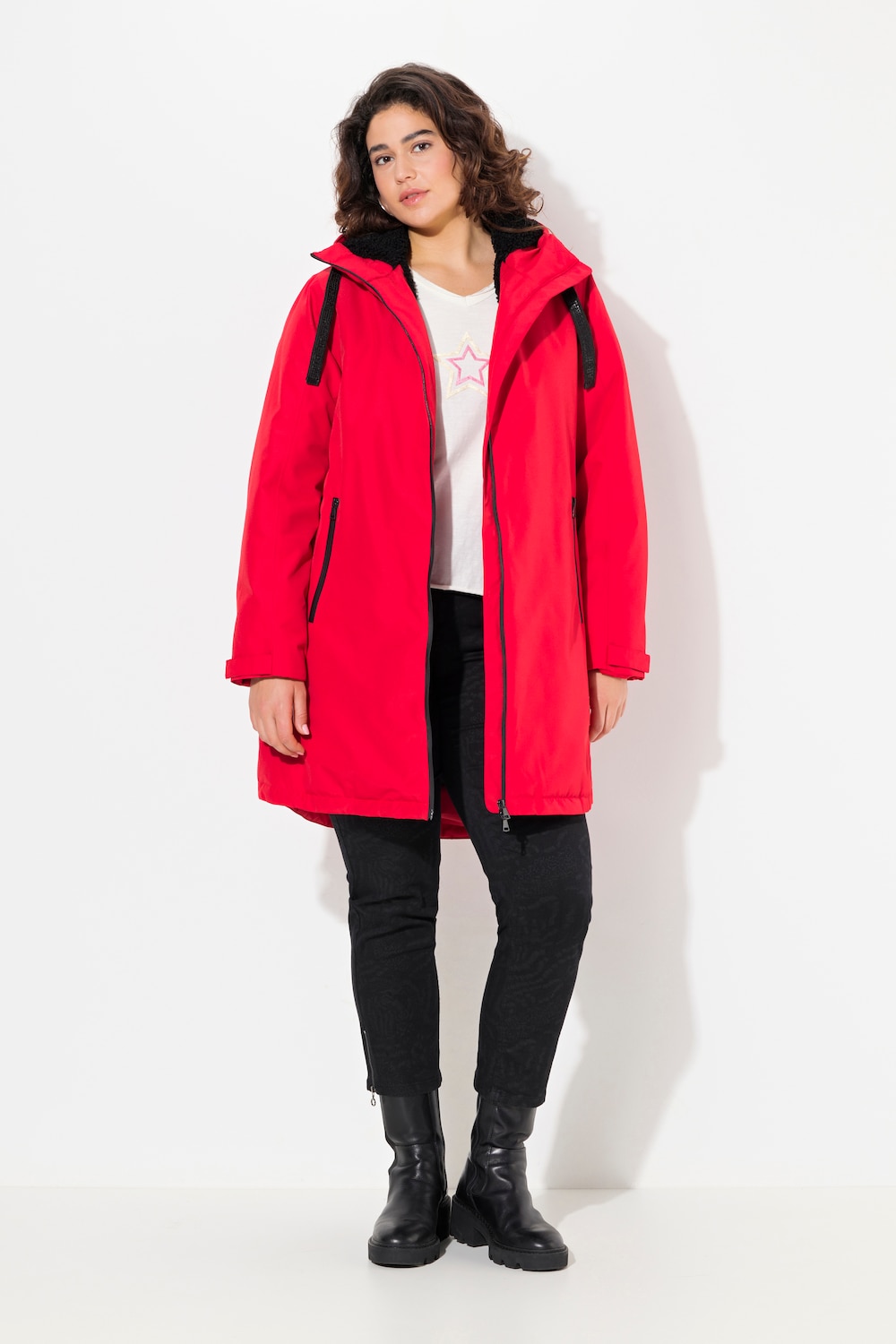 Große Größen HYPRAR Funktionsmantel, Damen, rot, Größe: 46/48, Polyester, Ulla Popken