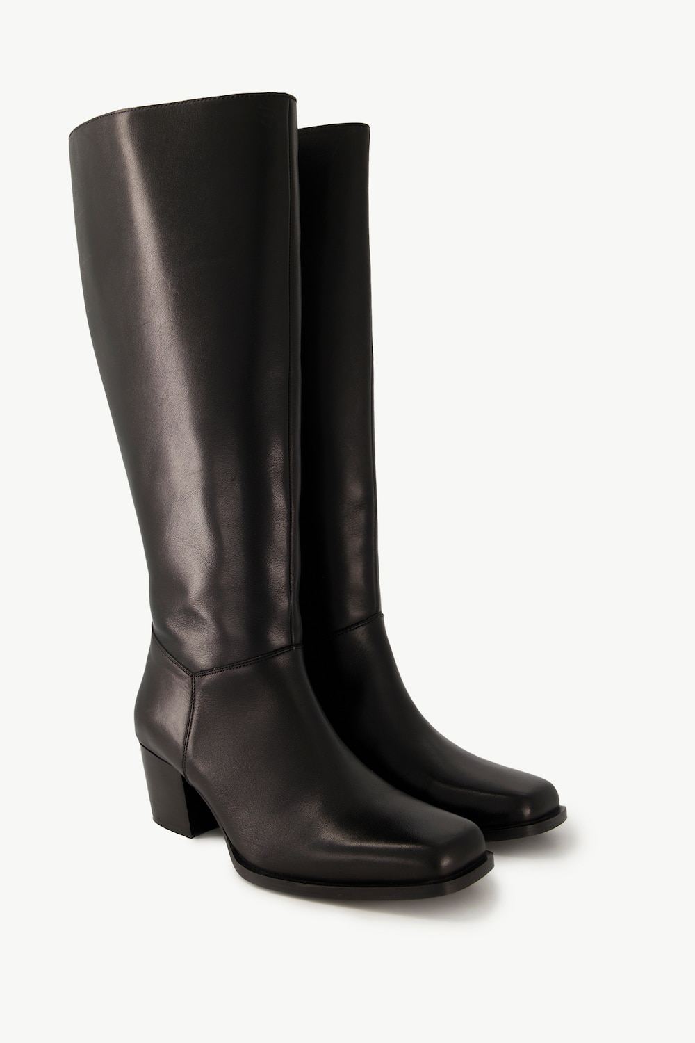 Lederstiefel, Damen, schwarz, Größe: 41, Polyester/Leder, Ulla Popken