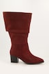 Slouchy-Stiefel, XL-Schaft, Suede, Lammwolle, Weite H